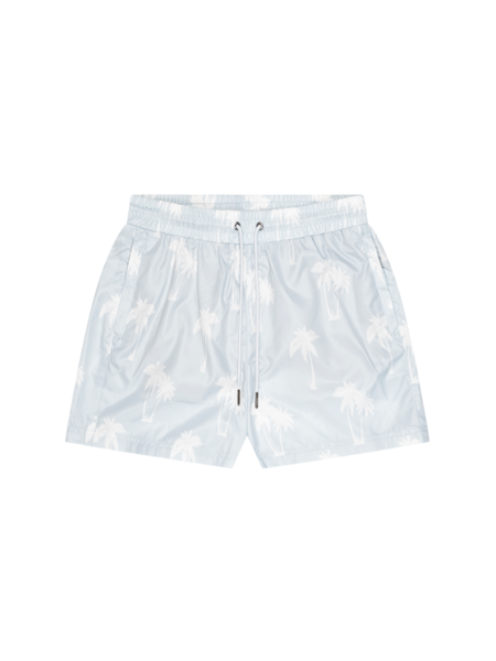 Quotrell Quotrell Palm Swimshort - Light Blue/White