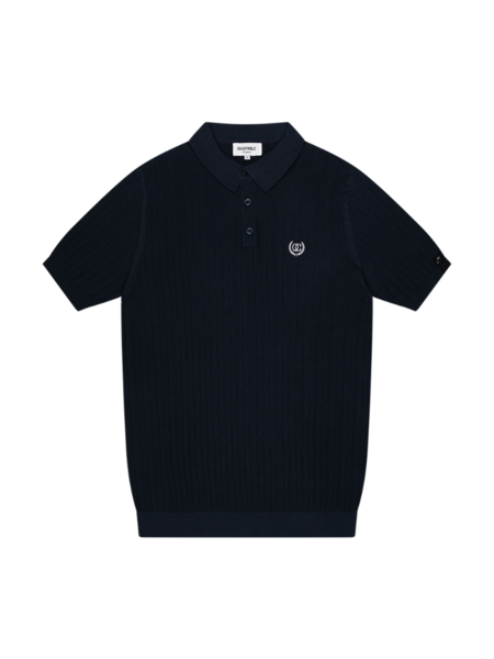 Quotrell Jay Knitted Polo - Navy/Midnight