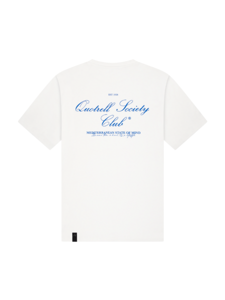 Quotrell Quotrell Society Club T-Shirt - White/Cobalt