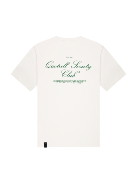 Quotrell Quotrell Society Club T-Shirt - Off White/Green