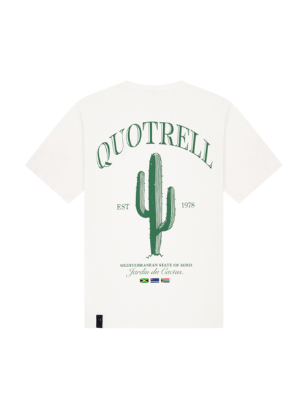 Quotrell Quotrell Cactus T-Shirt - Off White/Green