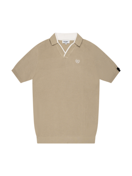 Quotrell Elijah Polo - Beige/Off White