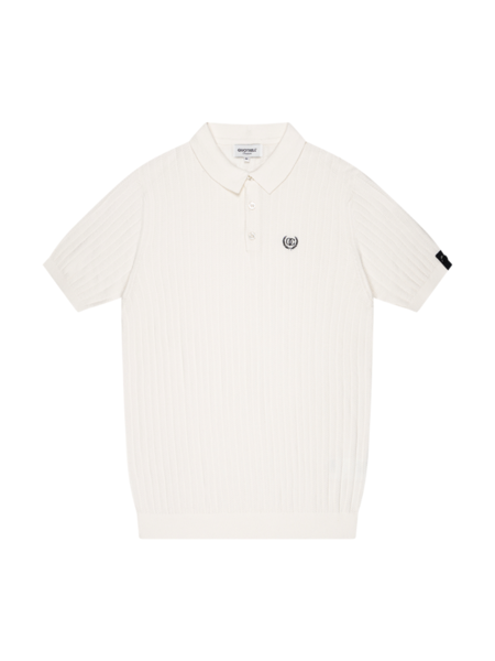 Quotrell Jay Knitted Polo - Off White/Beige