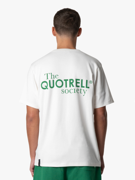 Quotrell Society T-Shirt - Off White/Green