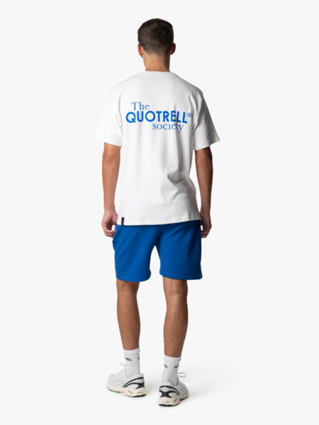 Quotrell Quotrell Society T-Shirt - White/Cobalt