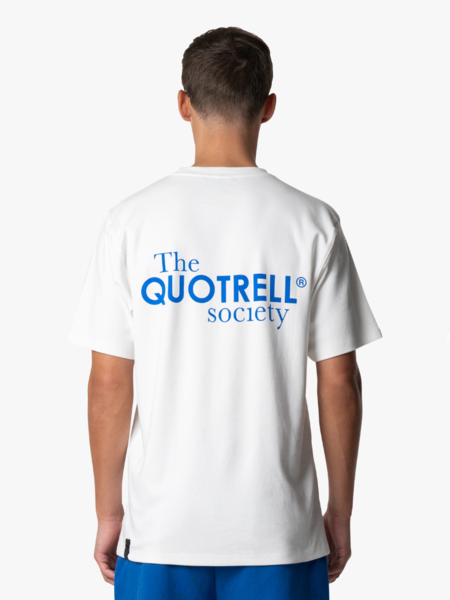 Quotrell Quotrell Society T-Shirt - White/Cobalt