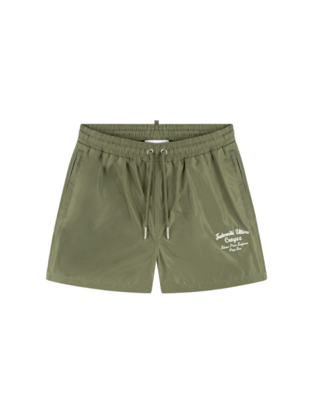 Croyez Fraternite Swim Shorts - Washed Olive
