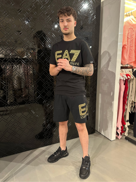 EA7 Logo Shorts - Black