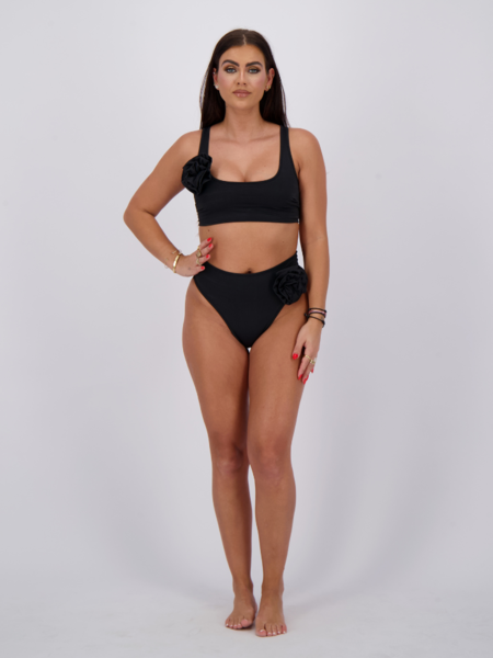 Reinders Reinders Bikini Set Roses - True Black