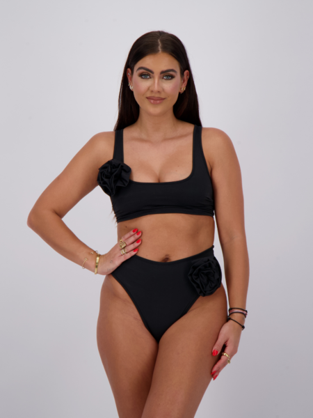 Reinders Reinders Bikini Set Roses - True Black