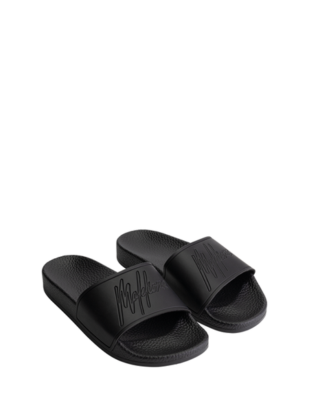 Malelions Women Signature Slides - Black