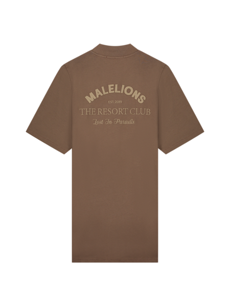 Malelions Malelions Women Paradise T-Shirt Dress - Chocolate