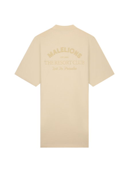 Malelions Women Paradise T-Shirt Dress - Beige