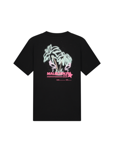 Malelions Malelions Hotel T-Shirt - Black/Pink