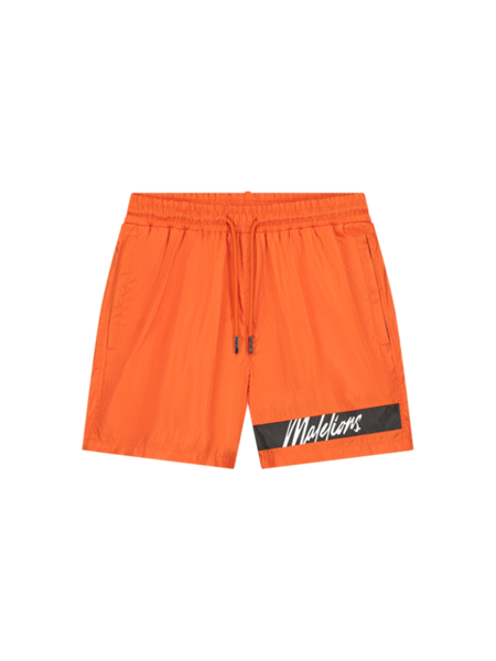 Malelions Captain Swim Shorts - Orange/Antra