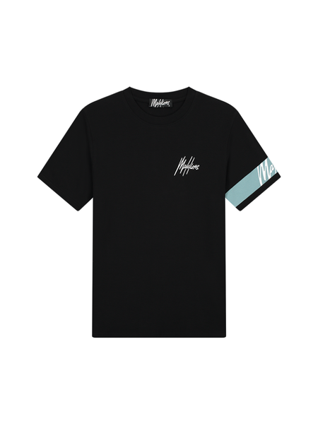 Malelions Malelions Captain T-Shirt - Black/Light Blue