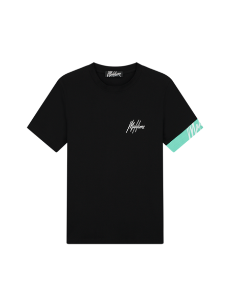 Malelions Captain T-Shirt 2.0 - Black/Turquoise
