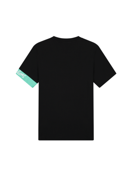 Malelions Malelions Captain T-Shirt 2.0 - Black/Turquoise