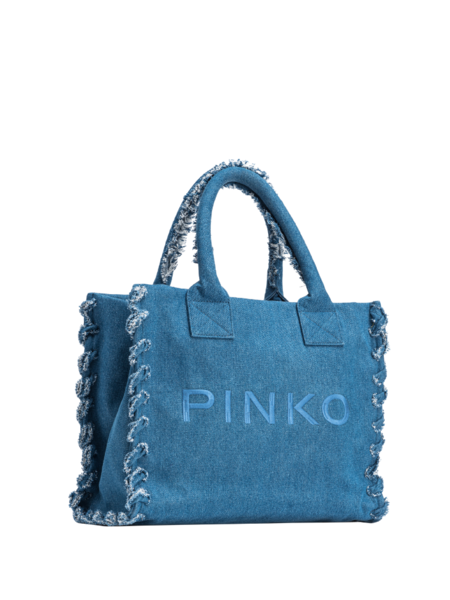 Pinko Beach Shopper Denim - Blue Denim/Antique Gold