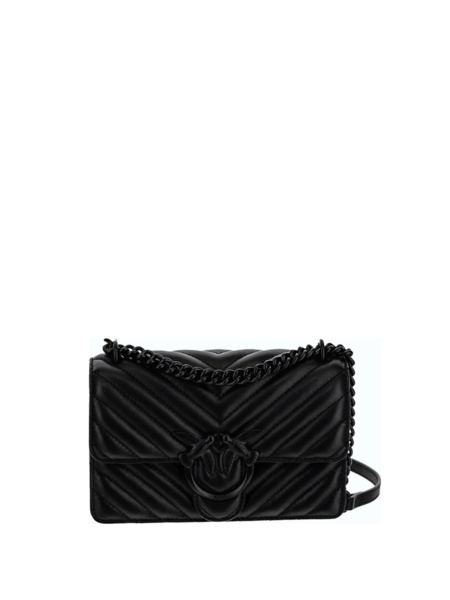 Pinko Pinko Love One Mini DC Sheep Nappa Bag - Limo Black Block Colour