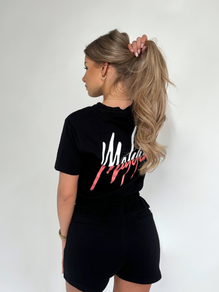 Malelions Malelions Women Kiki T-Shirt - Black/Coral