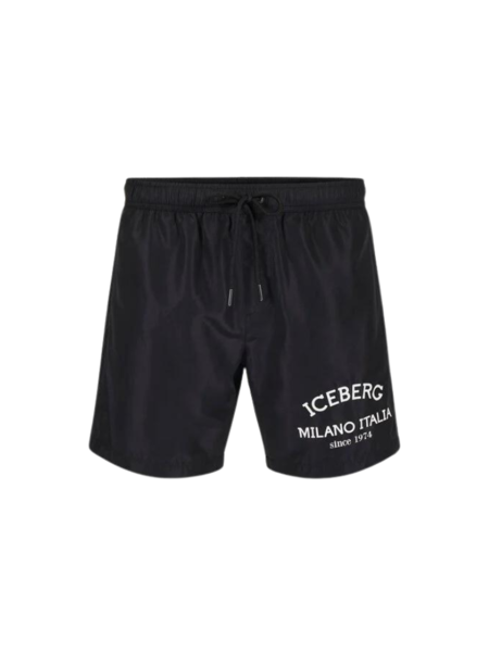 Iceberg Milano Italia Swim Shorts - Black