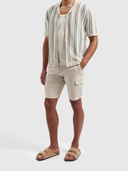 Pure Path Pure Path Garment Dye Cargo Shorts - Sand