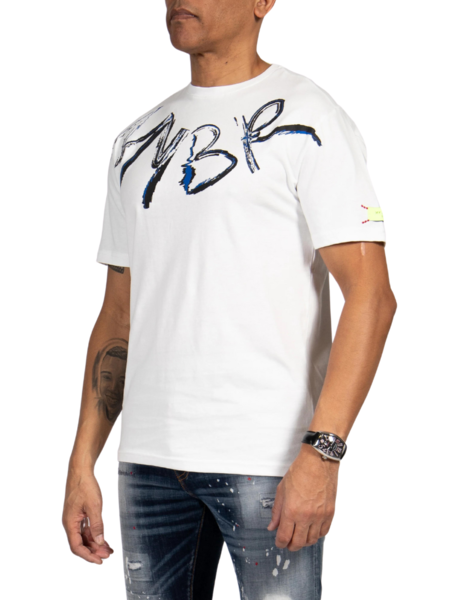 My Brand My Brand Signature Scribble Tee - Off White/Blue