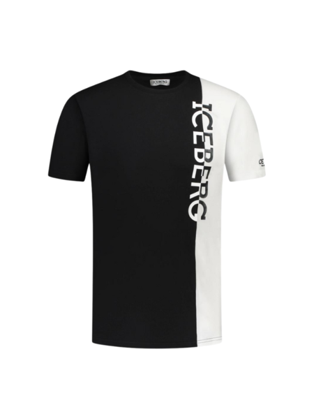 Iceberg Iceberg Vertical Logo T-Shirt - Black