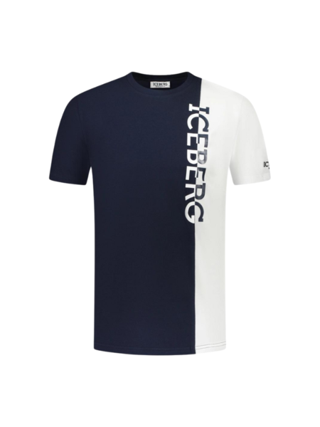 Iceberg Vertical Logo T-Shirt - Navy
