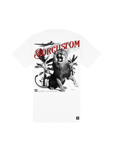 JorCustom JorCustom Lion Slim Fit T-Shirt SS24 - White