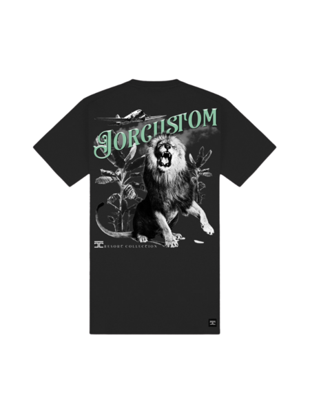 JorCustom JorCustom Lion Slim Fit T-Shirt SS24 - Dark Grey