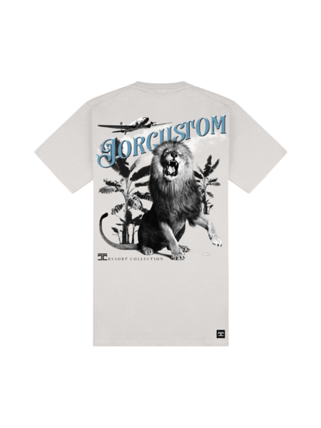 JorCustom JorCustom Lion Slim Fit T-Shirt SS24 - Light Grey