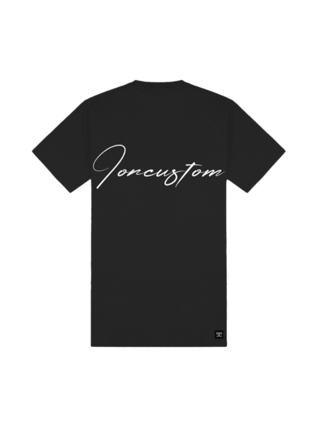 JorCustom JorCustom Written Slim Fit T-Shirt SS24 - Black