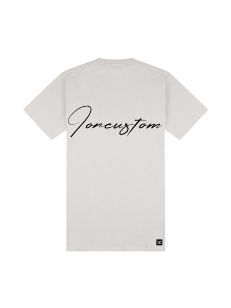 JorCustom JorCustom Written Slim Fit T-Shirt SS24 - Light Grey