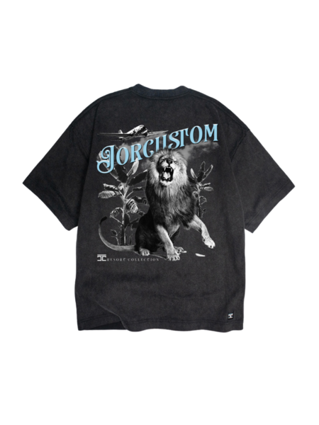 JorCustom Lion Oversized T-Shirt SS24 - Acid Grey