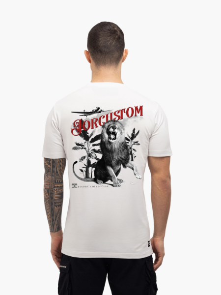 JorCustom JorCustom Lion Slim Fit T-Shirt SS24 - White