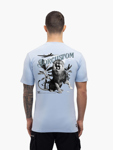JorCustom JorCustom Lion Slim Fit T-Shirt SS24 - Light Blue