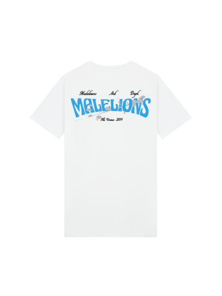 Malelions Boxer 2.0 T-Shirt - White/Blue