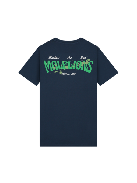 Malelions Boxer 2.0 T-Shirt - Navy/Green