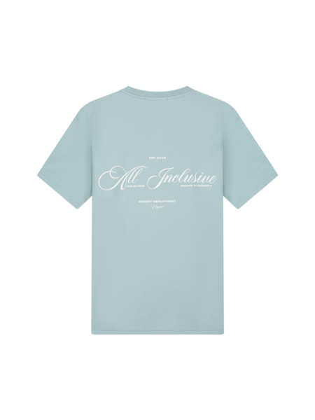 Malelions Resort T-Shirt - Light Blue/White