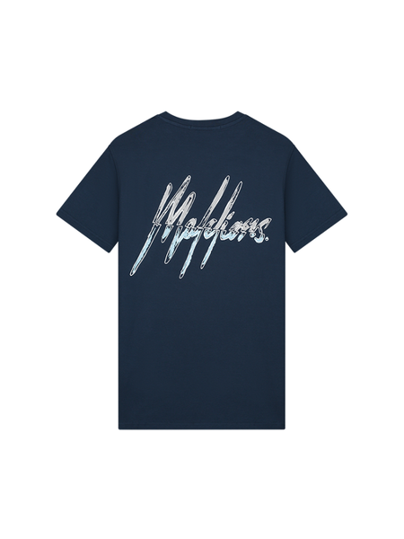 Malelions Split 2.0 T-Shirt - Navy/Beige