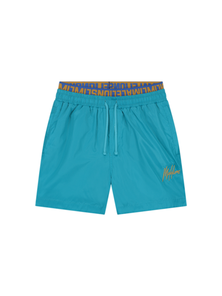 Malelions Venetian 2.0 Swimshort - Aqua Blue/Gold