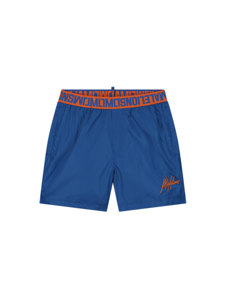 Malelions Venetian Swimshort - Cobalt/Orange