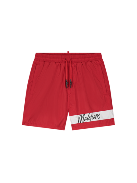 Malelions Captain Swimshort - Red/White