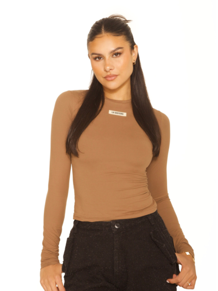 La Sisters Long Sleeve Essential Top - Brown