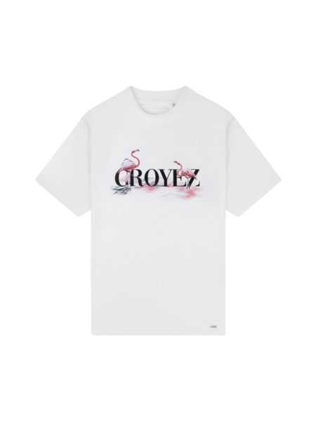 Croyez Croyez Pink Flamingo T-Shirt - White