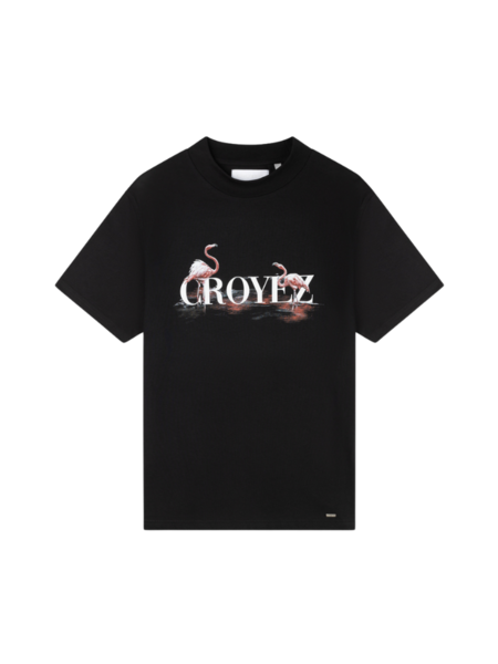 Croyez Pink Flamingo T-Shirt - Vintage Black