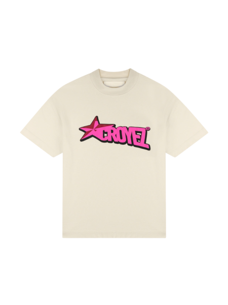 Croyez Croyez Celestial T-Shirt - Off White/Pink