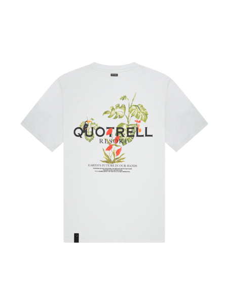 Quotrell Floral T-Shirt - Light Blue/Black
